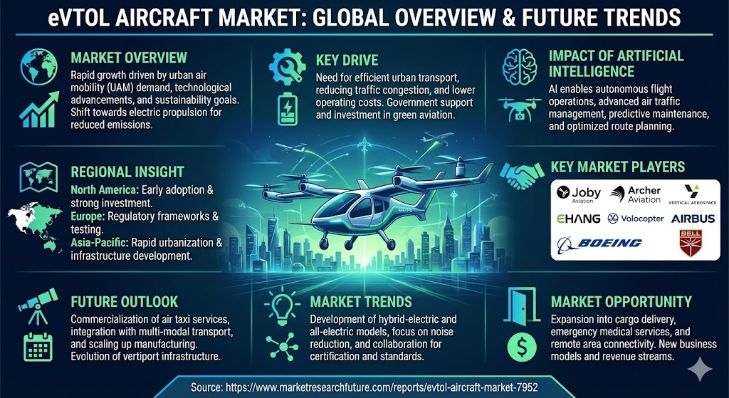 eVTOL Aircraft Market to Reach USD 1.347 Billion by 2035, Growing at a CAGR of 3.3% – Market Trends, Innovations, and Opportunities